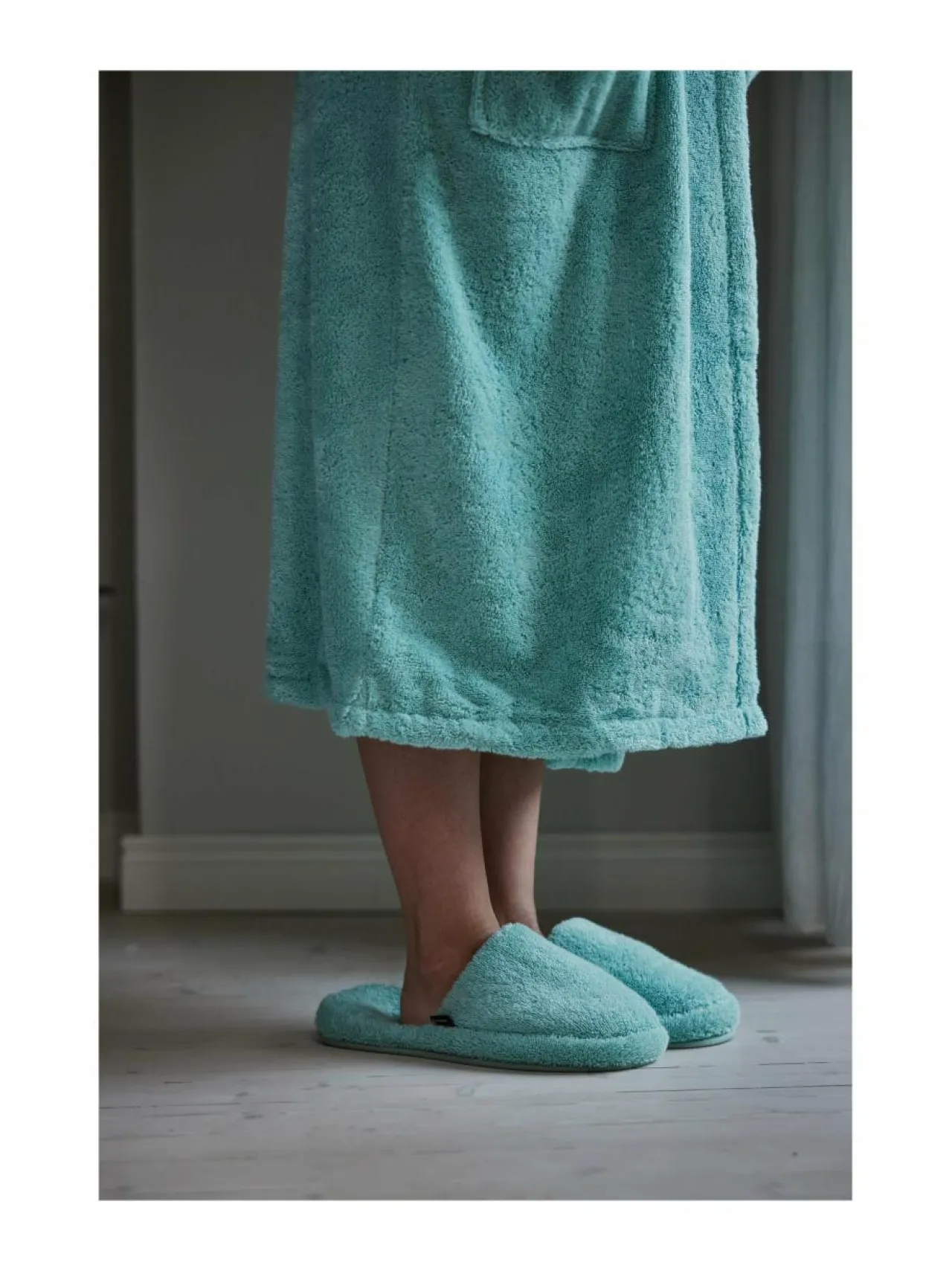 Kylpyhuonetekstiilit<Finlayson Hali Spa -luomupuuvillaiset kylpytossut AQUA