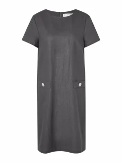 Mekot<Ida Sjöstedt Hannah-pellavamekko DK GREY LINEN