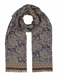 Huivit & Kaulaliinat<A+more Hansu-jakardihuivi BLUE/BROWN