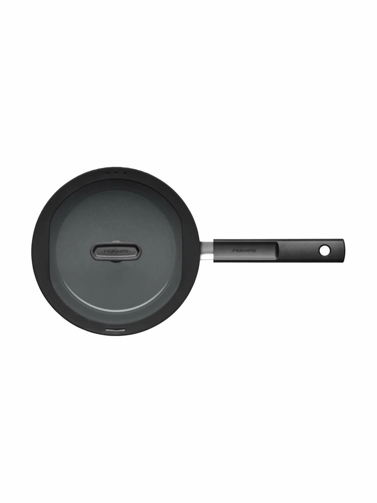Keitto- & Paistoastiat<Fiskars Hard Face Sauté -paistinpannu kannella, 24 cm BLACK
