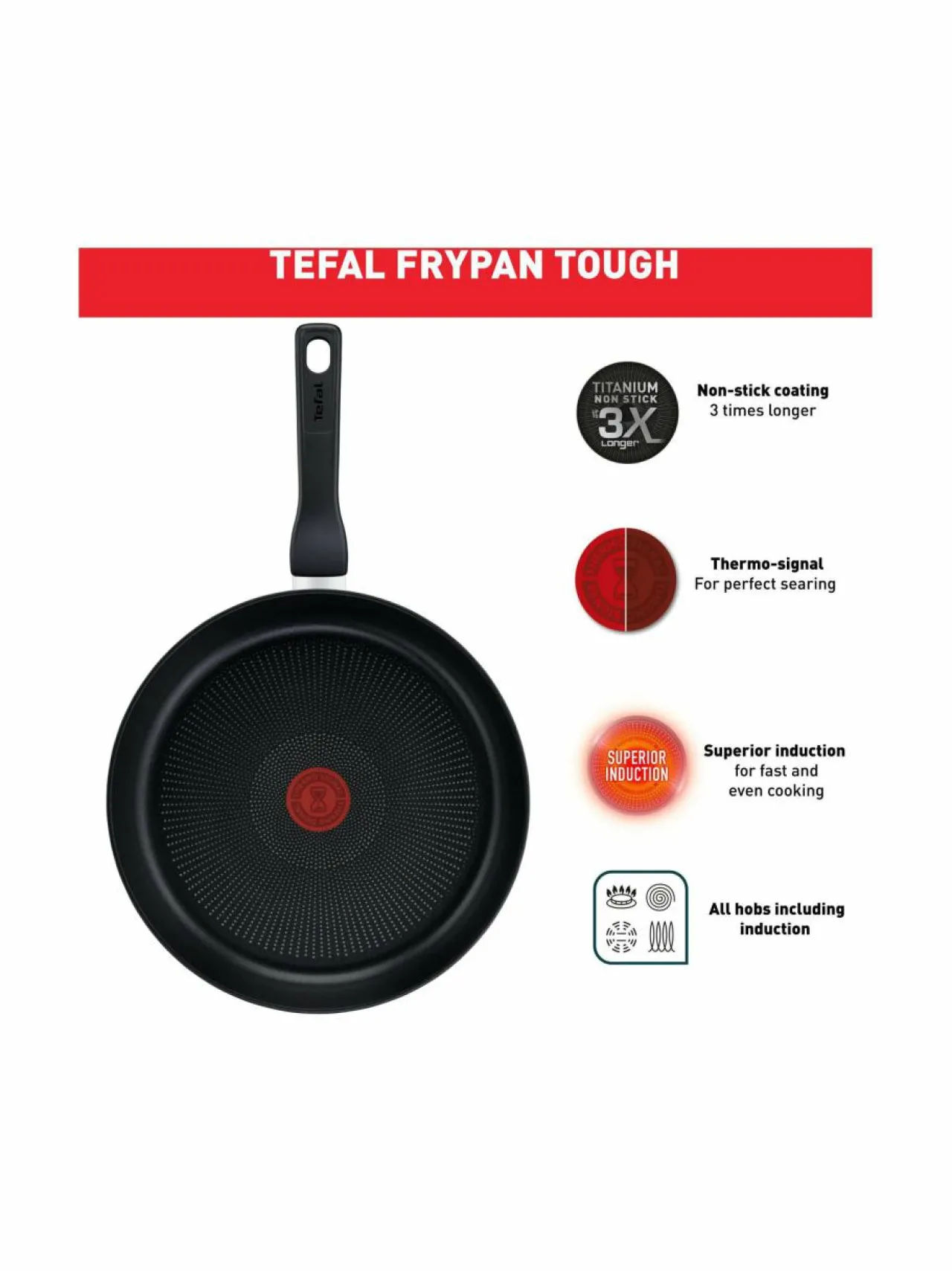 Tefal Hard Titanium Pro -paistinpannu 28 cm^ Keitto- & Paistoastiat