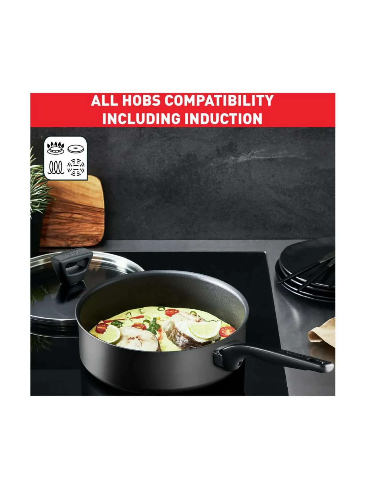 Keitto- & Paistoastiat<Tefal Hard Titanium Pro -paistokasari 28 cm BLACK