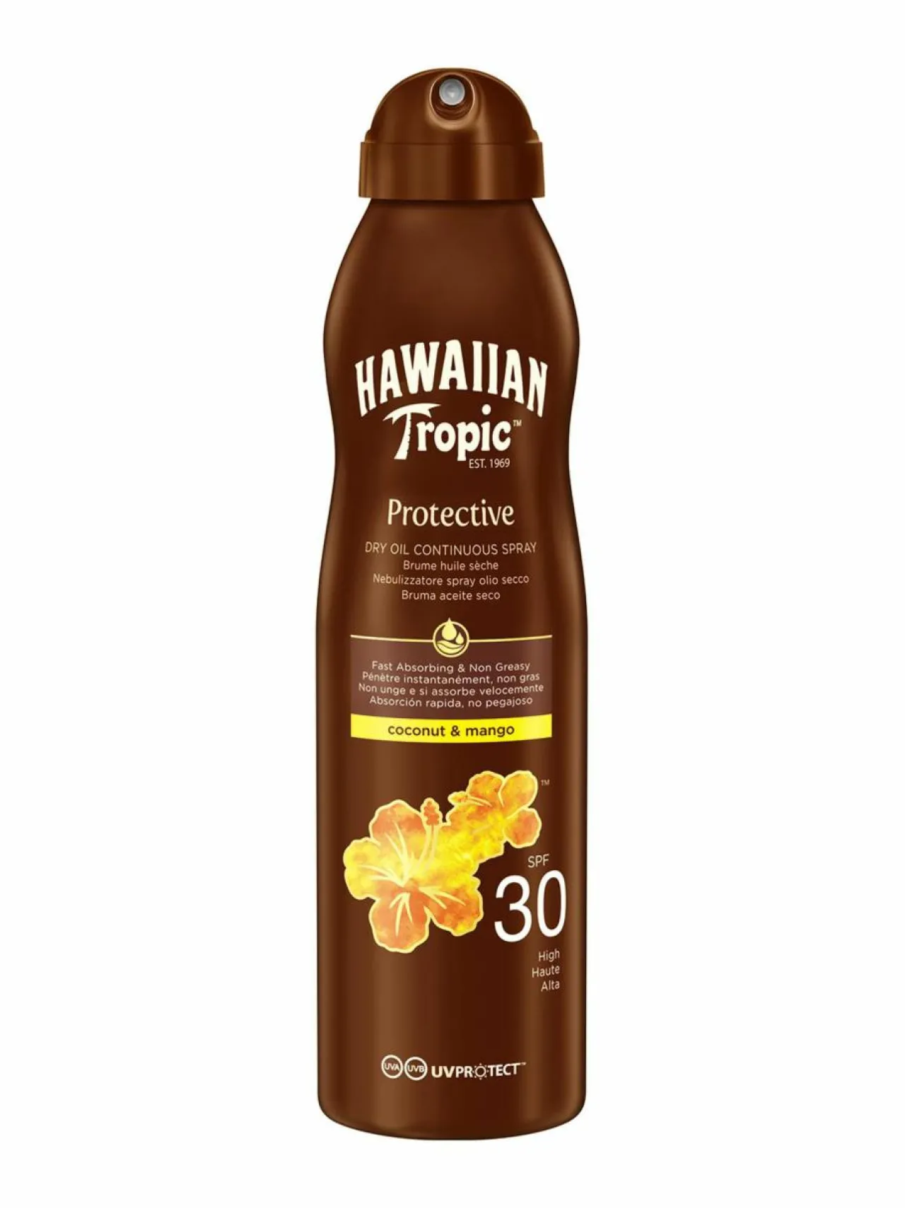 Hawaiian Tropic Hawaiian Dry Oil Coco & Mango C-spray SPF 30 -aurinkosuojaöljy 180 ml^ Aurinkotuotteet