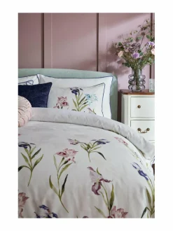 Laura Ashley Hawling Irises -satiinipussilakanasetti^ Liinavaatteet