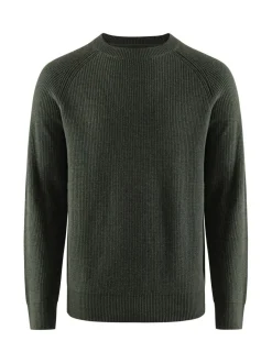 Neuleet<Berkeley Hayward Crew -villa/puuvillaneule DARK GREEN