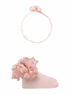 Sukat & Sukkahousut<Mayoral Headpiece And Sock Set -lahjapakkaus BABY ROSE 55