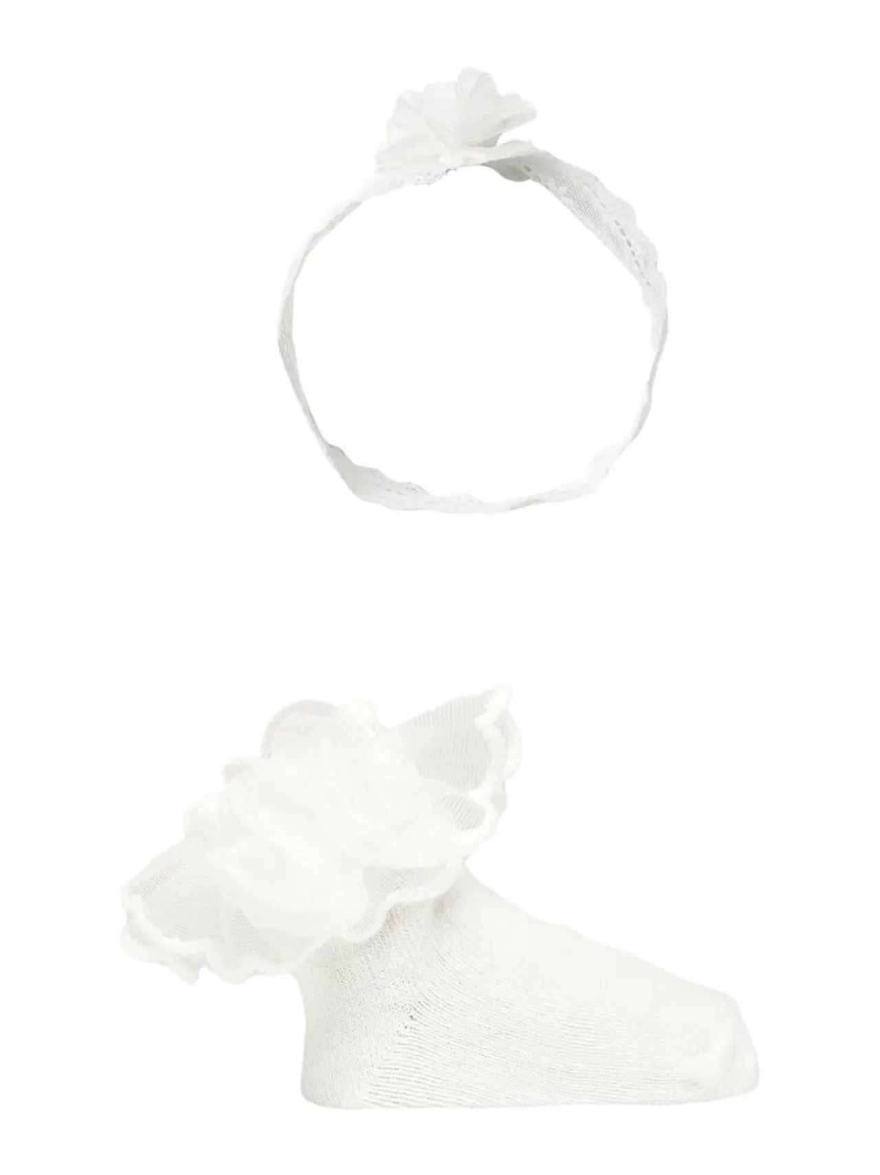 Sukat & Sukkahousut<Mayoral Headpiece And Sock Set -lahjapakkaus WHITE 53