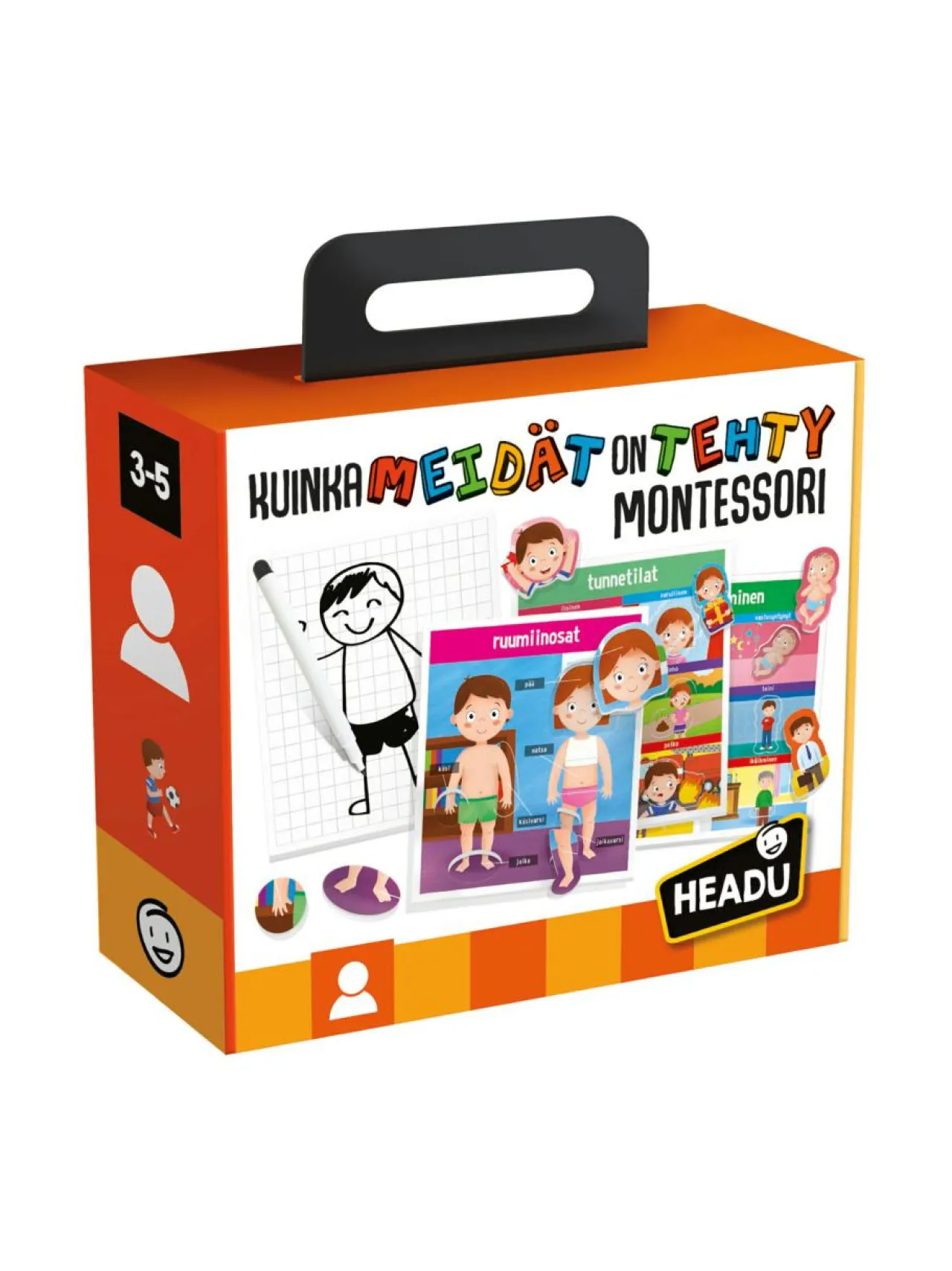 HEADU Montessori Oppimispeli Kuinka meidät on tehty (suomenkielinen)^ Vauvat & Taaperot