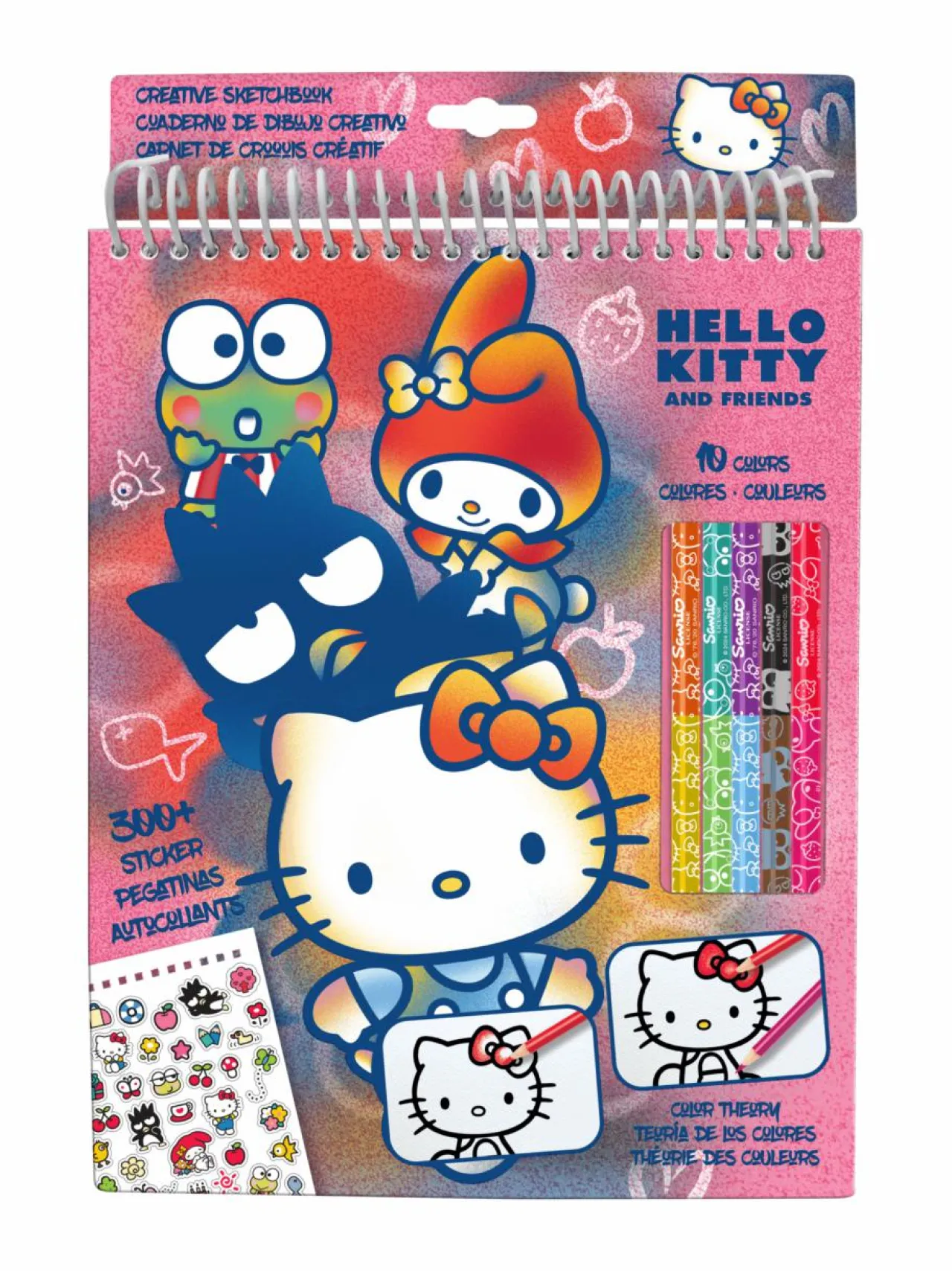 Luovuus & Oppiminen<HELLO KITTY Värityslehtiö ja kyniä