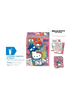 Luovuus & Oppiminen<HELLO KITTY Värityslehtiö ja kyniä