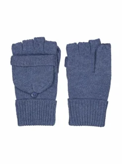 Käsineet<A+more Helmi- puolikäsineet villasta LIGHT BLUE MELANGE