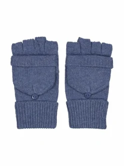 Käsineet<A+more Helmi- puolikäsineet villasta LIGHT BLUE MELANGE