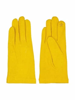 Käsineet<A+more Helvig- villakäsineet kosketusnäyttöllä YELLOW