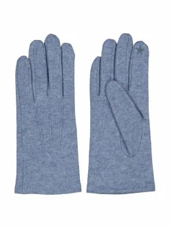 Käsineet<A+more Helvig-villakäsineet kosketusnäyttöllä LIGHT BLUE MELANGE