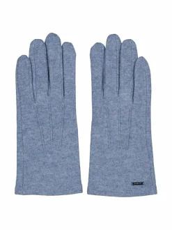 Käsineet<A+more Helvig-villakäsineet kosketusnäyttöllä LIGHT BLUE MELANGE