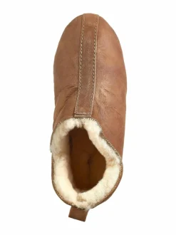 Tohvelit<Shepherd Henrik-nahkatossut ANTIGUE COGNAC (RUSKEA)