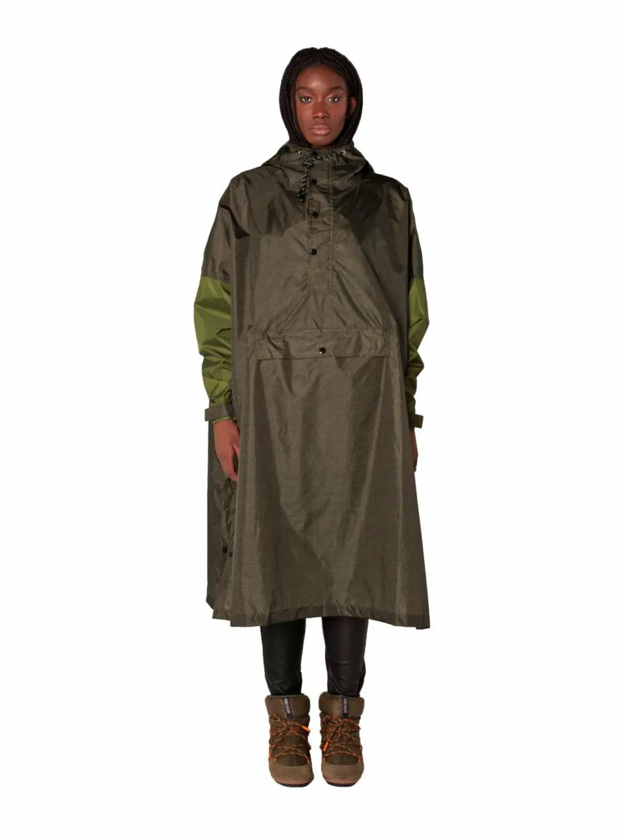 RAINKISS Herringbone-sadeponcho^ Takit