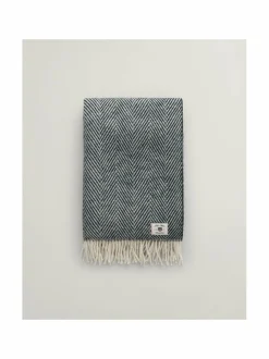 Gant Home Herringbone-villahuopa 130 x 200 cm^ Huovat & Päiväpeitot