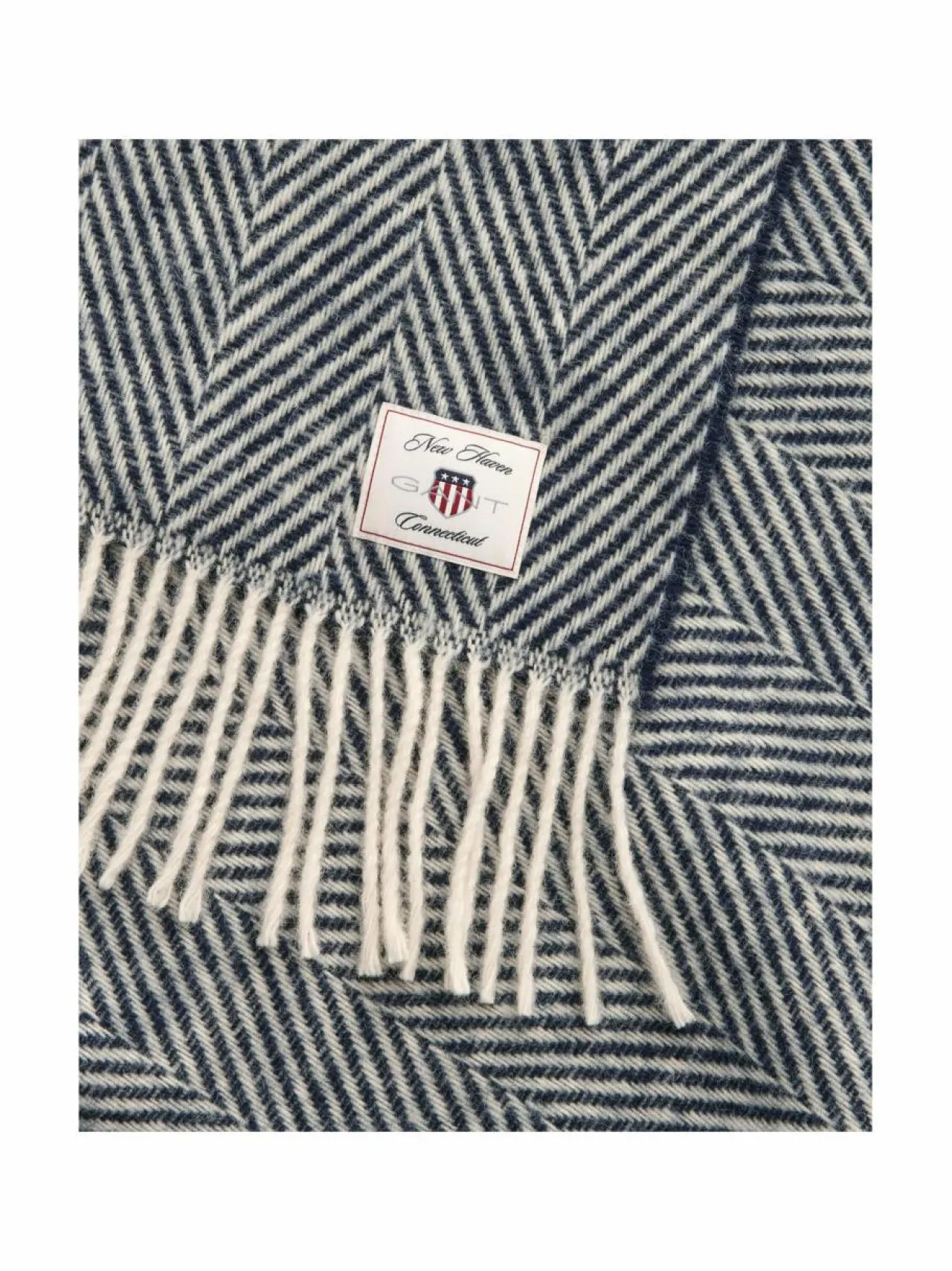 Gant Home Herringbone-villahuopa 130 x 200 cm^ Huovat & Päiväpeitot