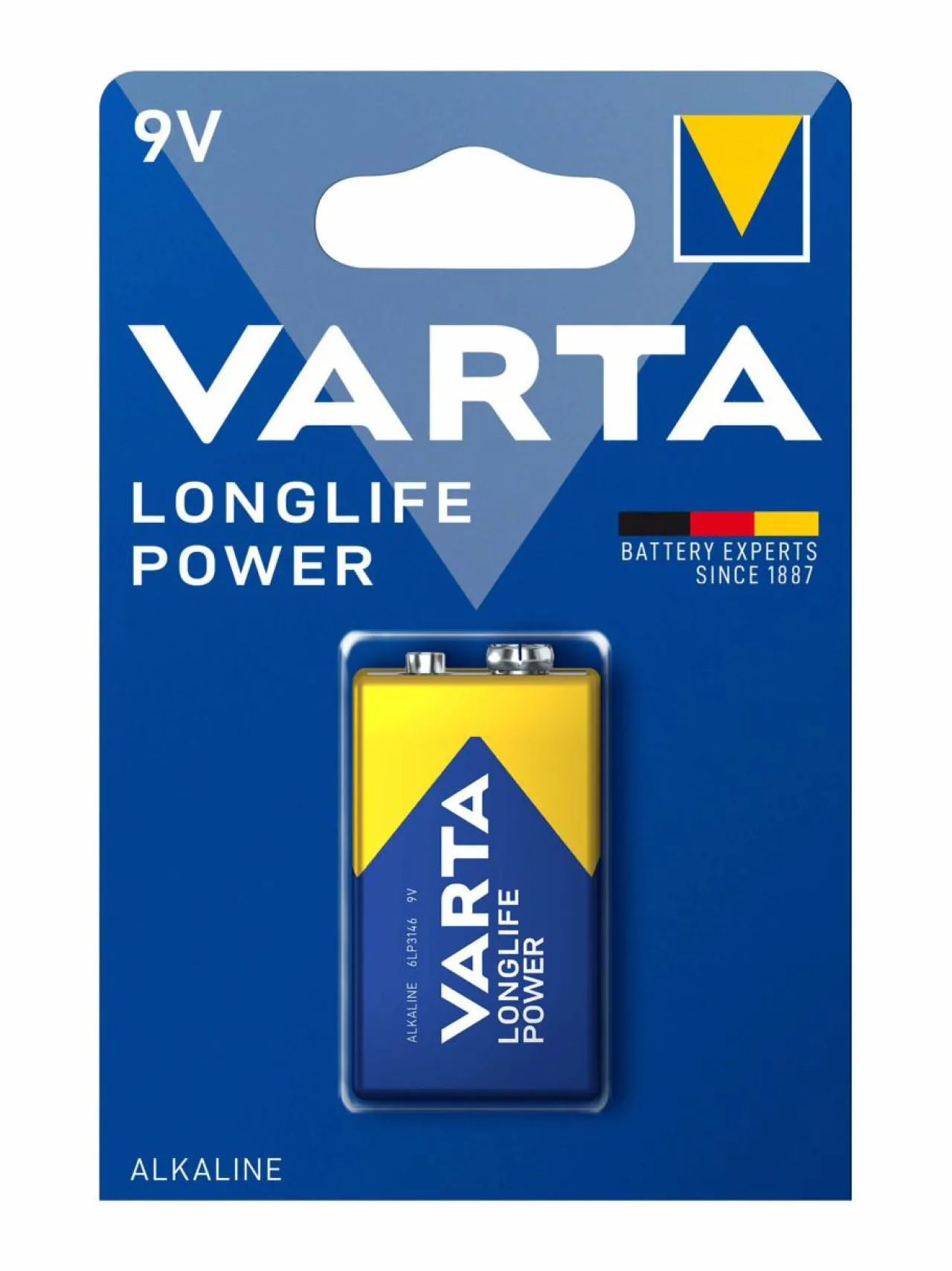 Varta High Energy 9V -alkaliparisto^ Lamput