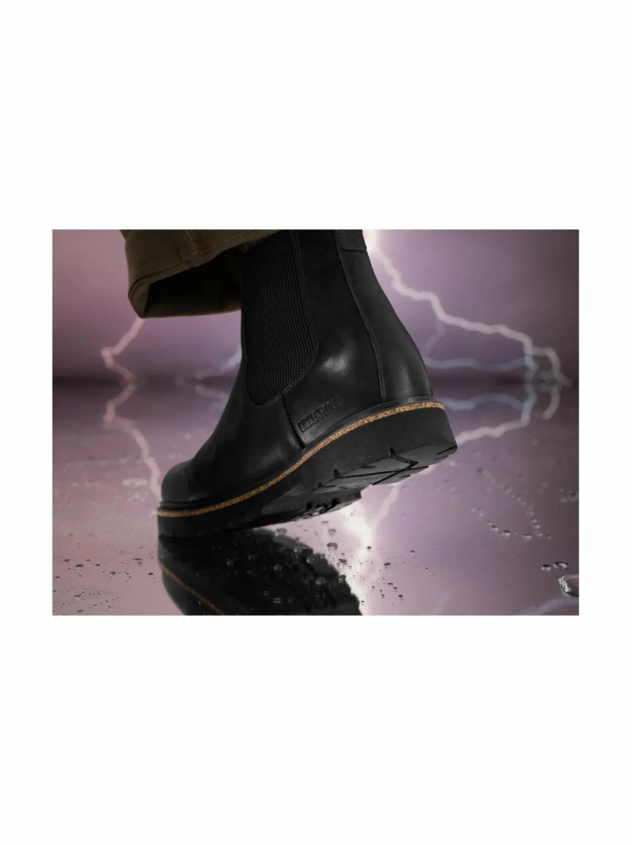 Nilkkurit<BIRKENSTOCK Highwood Chelsea - nahkaiset nilkkurit 1 BLACK