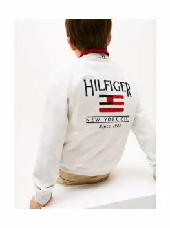 Colleget & Hupparit<Tommy Hilfiger Hilfiger Flag -collegepaita PMT SNOW WHITE HEATHER