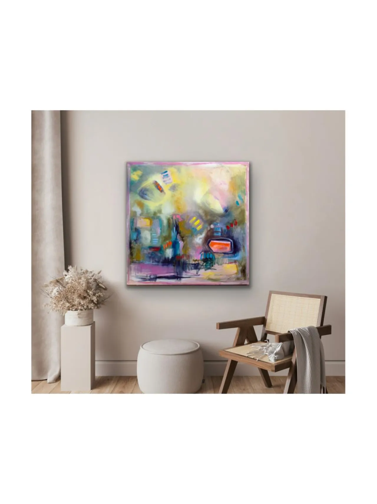 Taulut & Julisteet<Pia Rydman Art Hiomaton timantti, öljyvärimaalaus, Pia Rydman 100x100cm