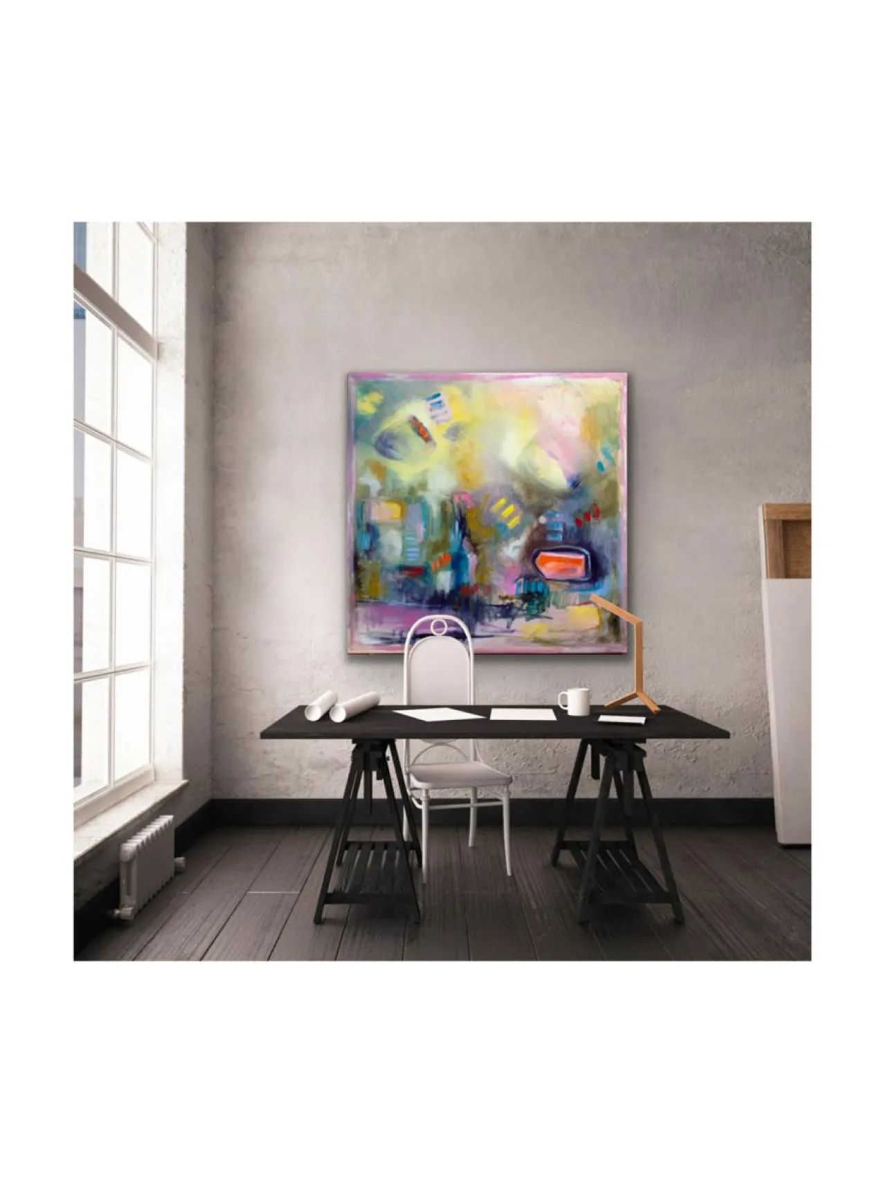Taulut & Julisteet<Pia Rydman Art Hiomaton timantti, öljyvärimaalaus, Pia Rydman 100x100cm