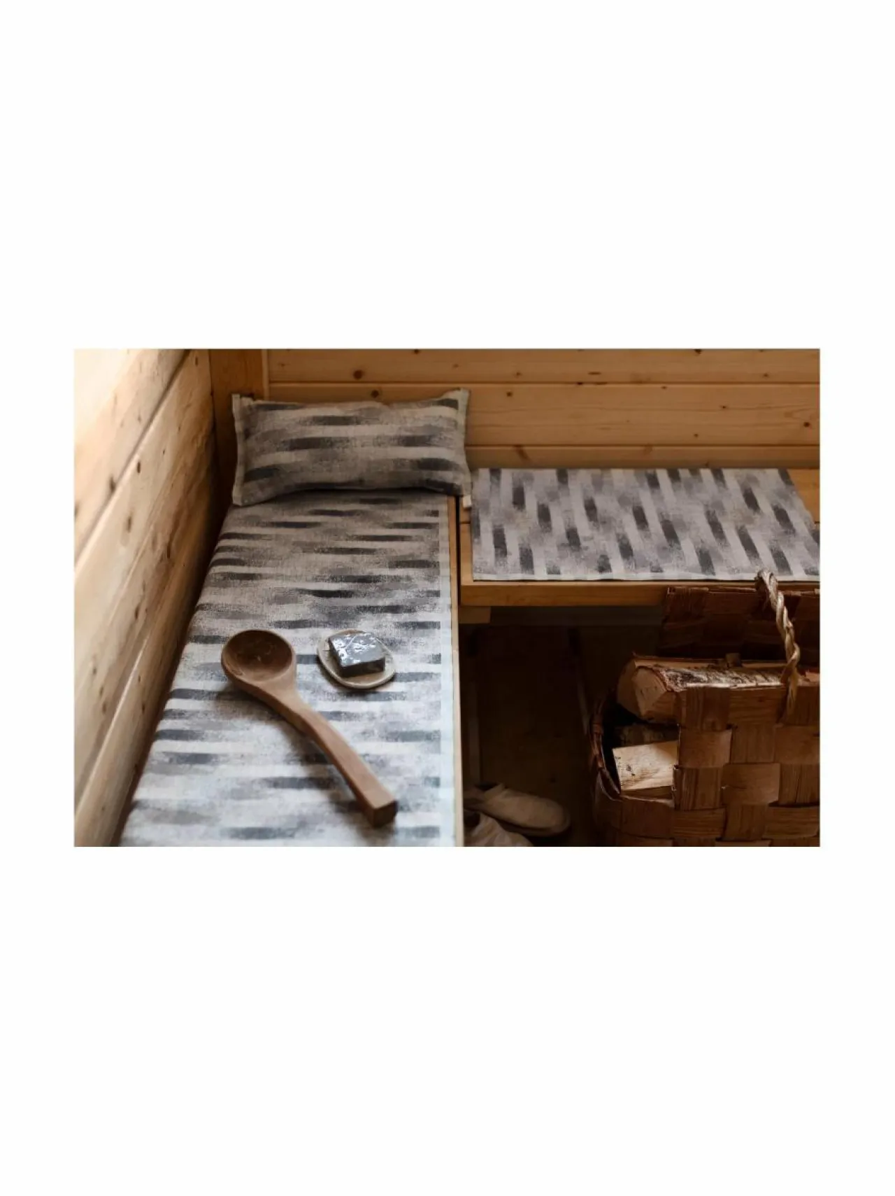 Sauna<Lapuan Kankurit Hohto-laudeliina pellava-puuvillasekoitteesta 9 WHITE-GREY