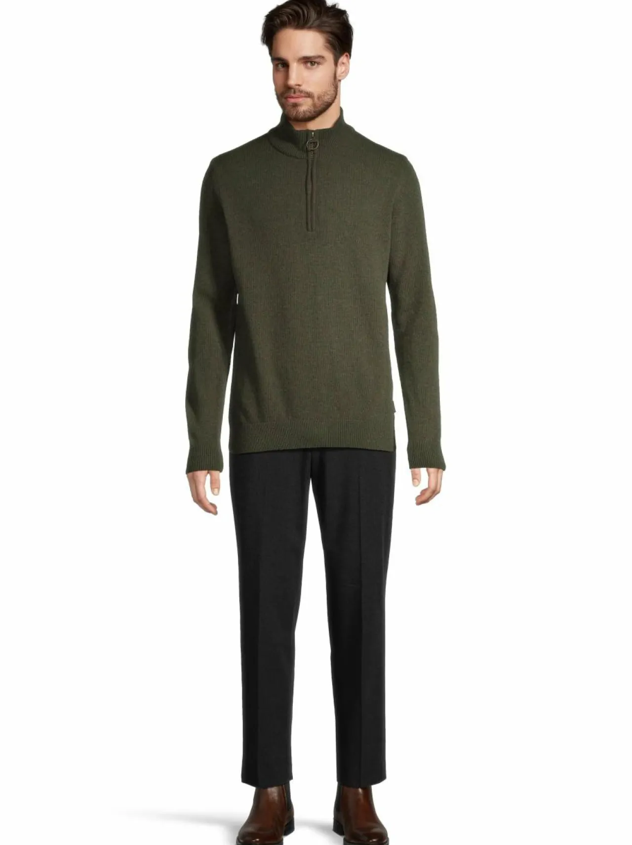 Neuleet<Barbour Holden Half Zip -neulepusero OL91 OLIVE MARL