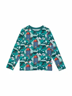Pitkähihaiset Trikoopaidat<Muumi Home yard -trikoopaita TEAL