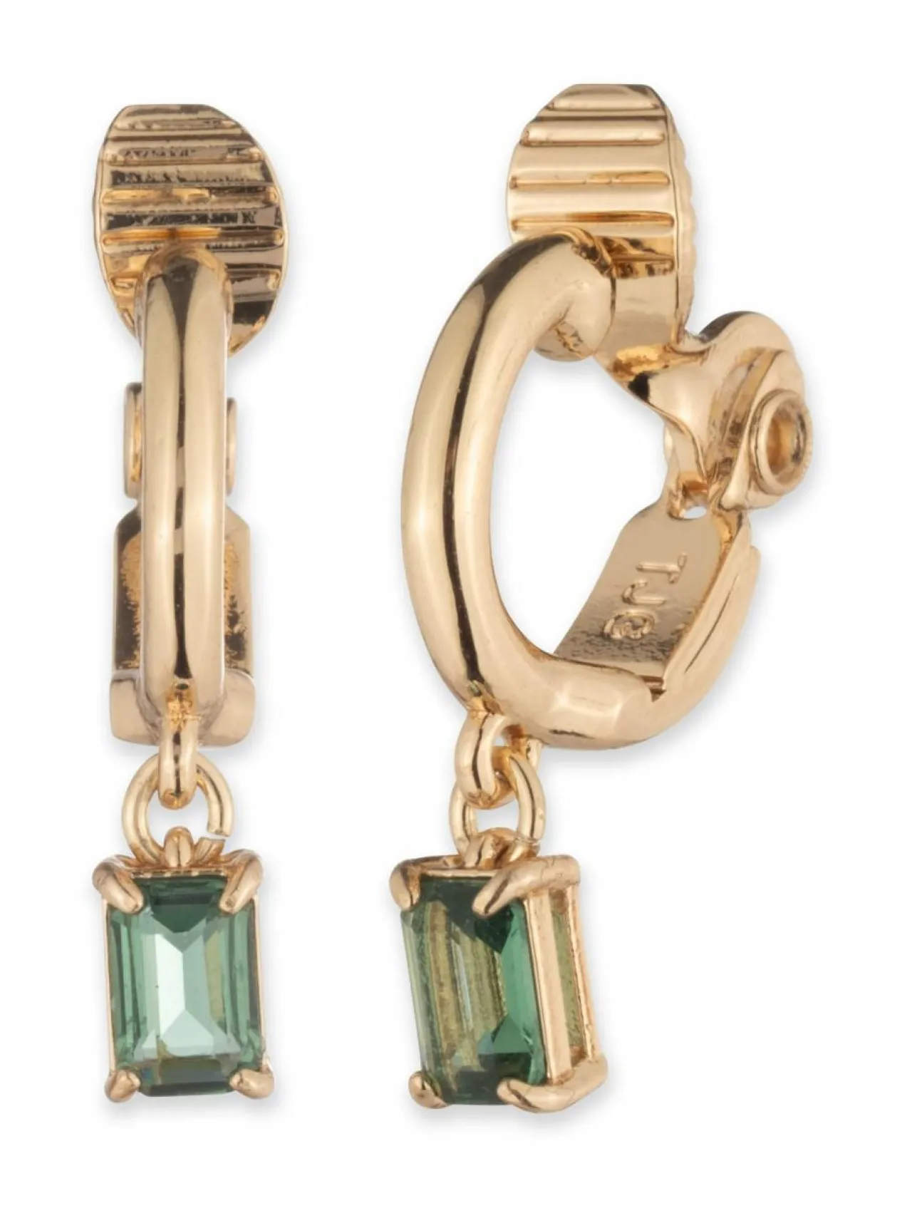 Korut<Lauren Ralph Lauren Hoop Drop -korvakorut 14 mm GLD/ERINITE
