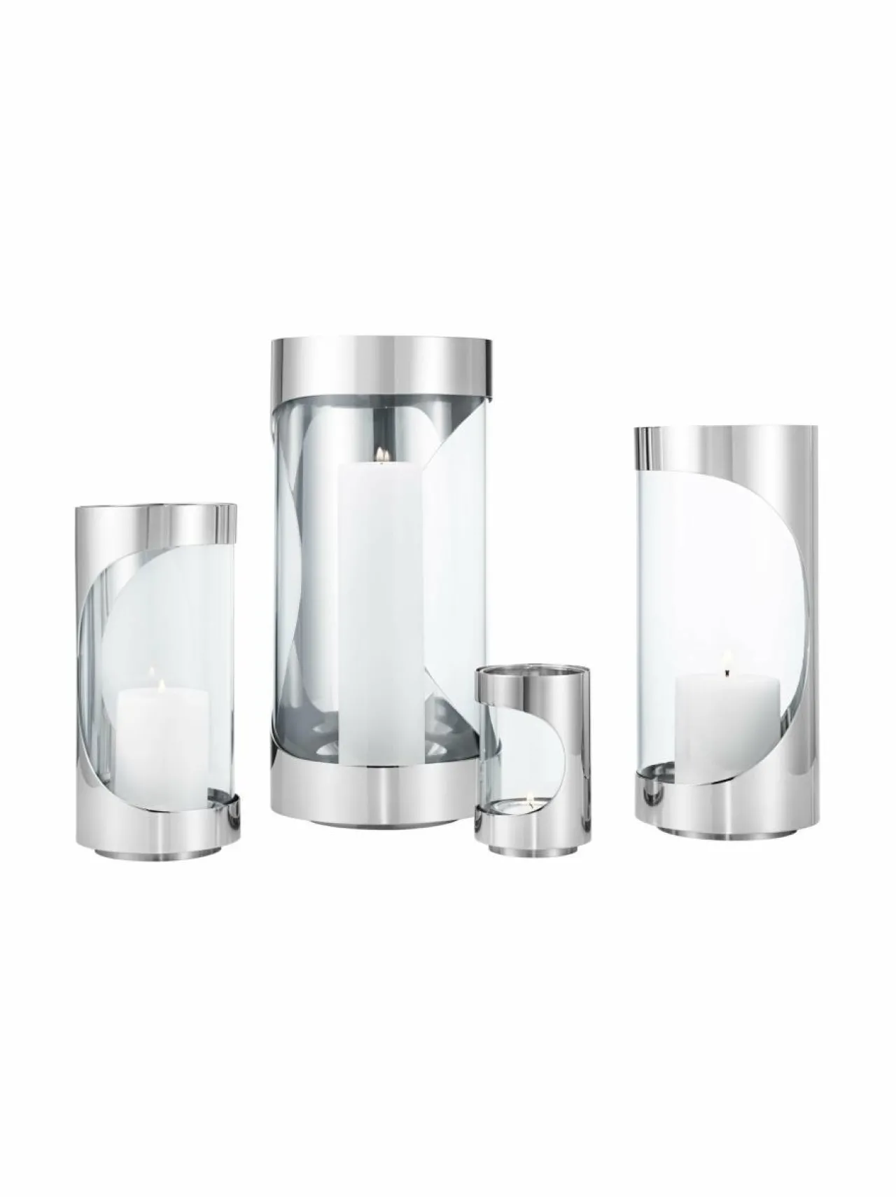 Kynttilät & Lyhdyt<Georg Jensen Hurricane-kynttilälyhty 22 cm STAINLESS STEEL