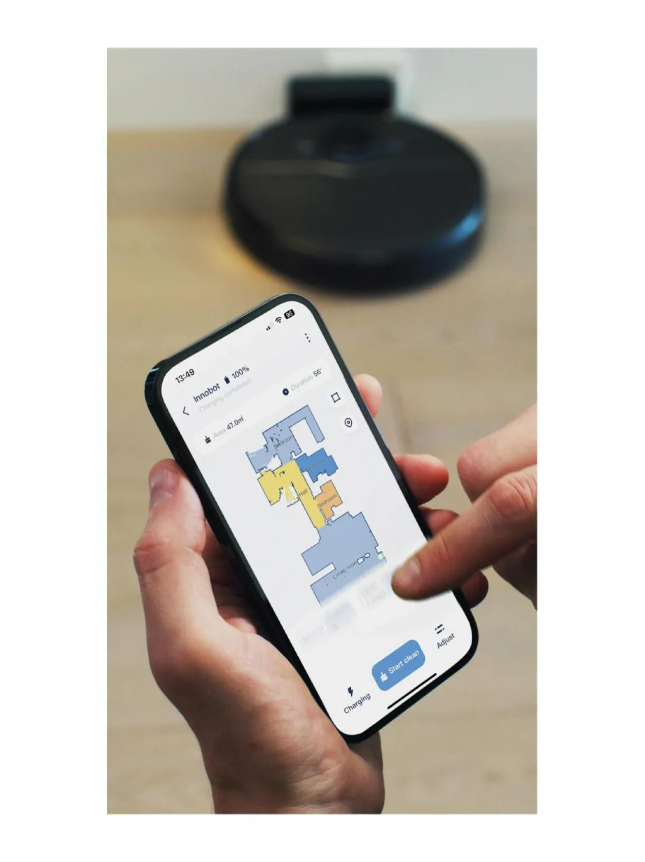 Pölynimurit<Wilfa Innobot RVC-D4000AI -robotti-imuri GREY