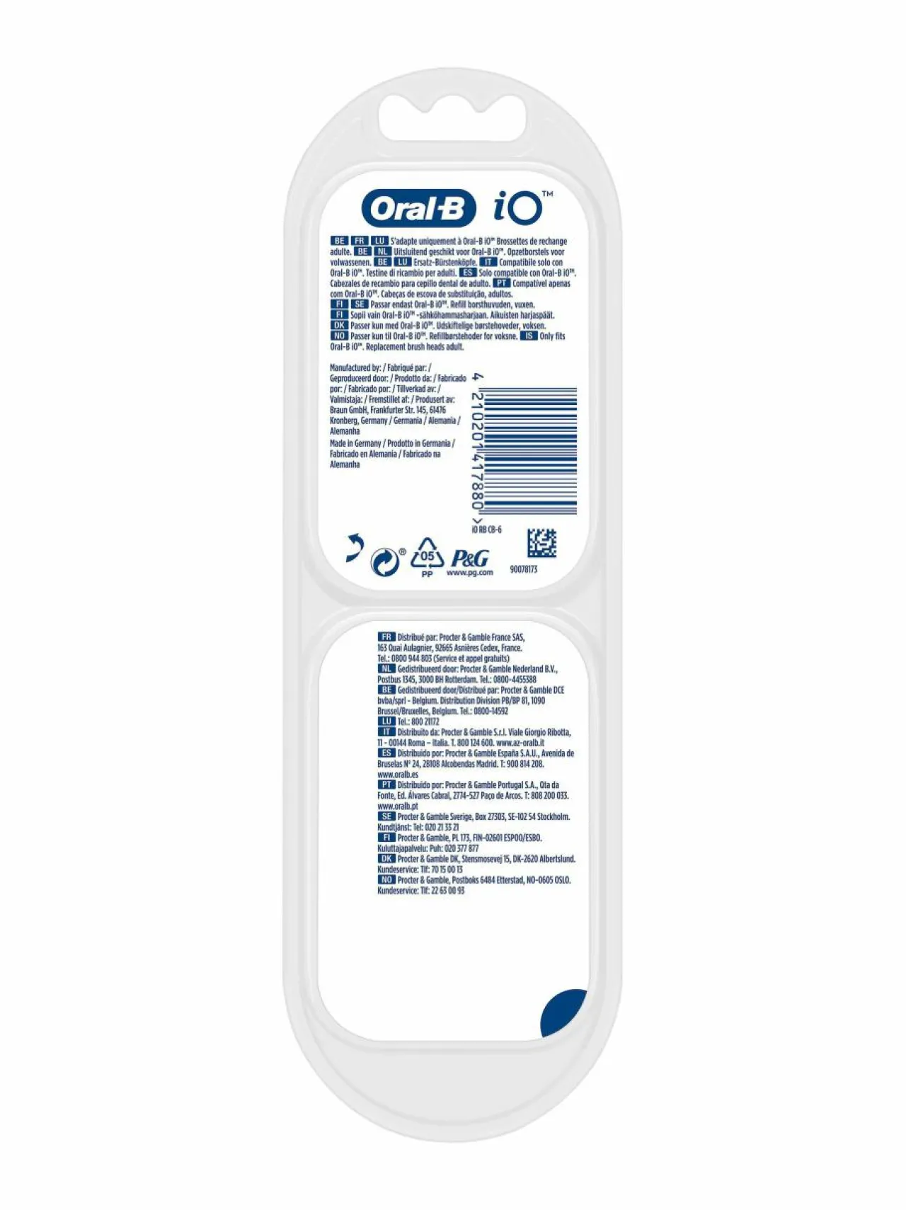 Oral-B iO Ultimate Clean -vaihtopäät 6 kpl^ Hampaidenhoito