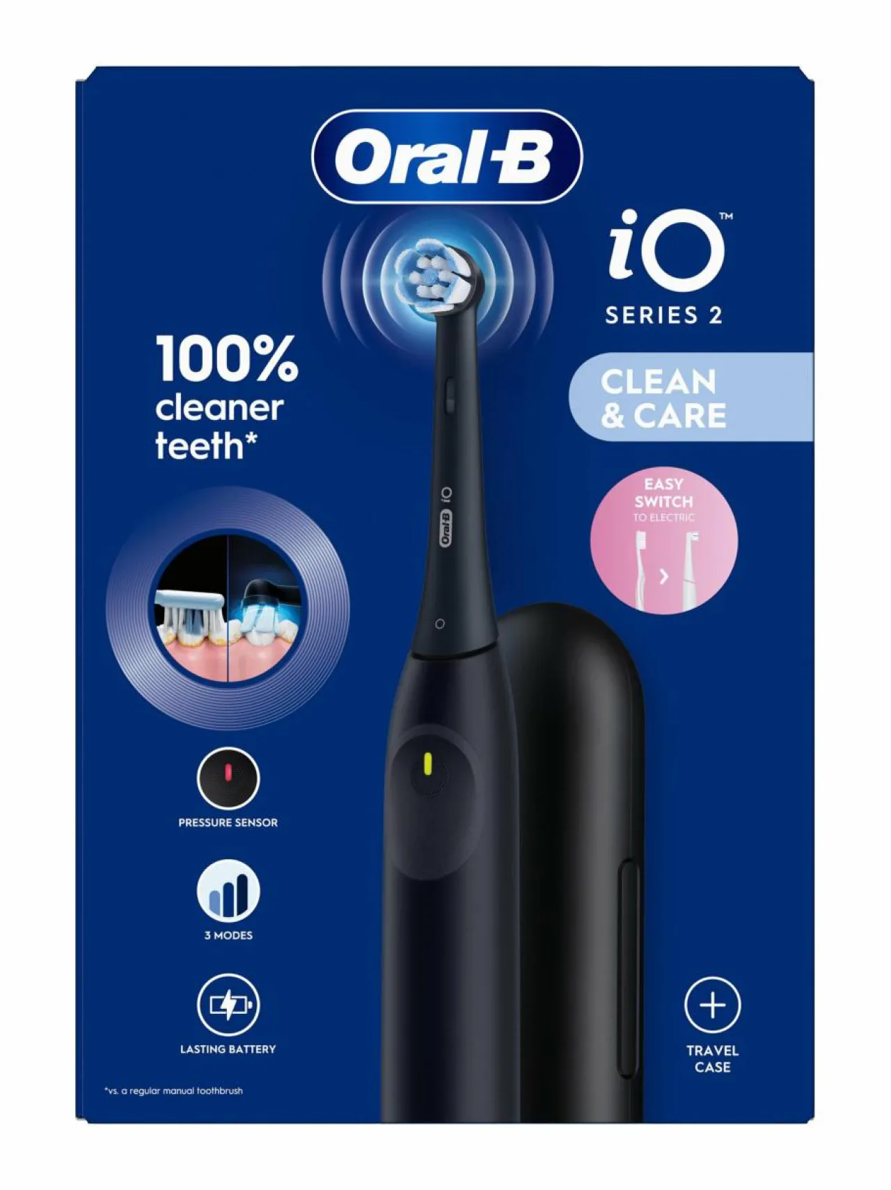 Oral-B iO2-sähköhammasharja + matkakotelo^ Hampaidenhoito