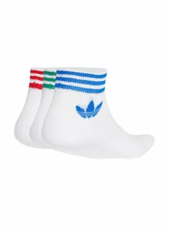 Urheiluasusteet|Urheiluasusteet<adidas Originals Island Club Trefoil Ankle -sukat 3-pack WHITE/BETSCA/BLUE/GR