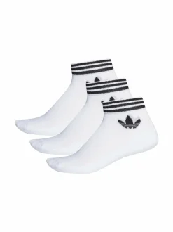 Urheiluasusteet<adidas Originals Island Club Trefoil Ankle -sukat 3-pack EE1152 WHITE/BLACK