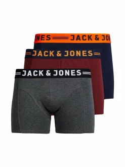 Muut Asusteet<JACK & JONES junior JacLichfield-bokserit 3-pack DARK GREY MELANGE DETAIL:BURGUNDY NAVY BLAZER