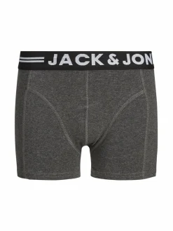 Muut Asusteet<JACK & JONES junior JacLichfield-bokserit 3-pack DARK GREY MELANGE DETAIL:BURGUNDY NAVY BLAZER