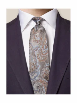 Solmiot & Asusteet<Eton Jacquard Paisley -silkkisolmio 17 17 DARK GREY