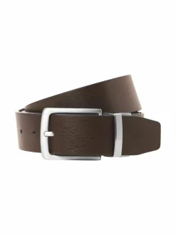Vyöt<Jack & Jones Jacrio Reversible -nahkavyö BLACK DETAIL:DARK BROWN REVERSIBLE