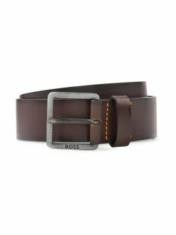 Vyöt<BOSS Jeeko-nahkavyö 202 DARK BROWN