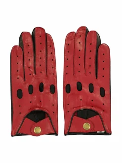 Käsineet<Sauso Jeri Driver -nahkakäsineet DEEP RED/BLACK