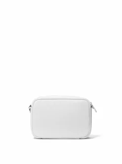 Olkalaukut<Michael Michael Kors Jet Set Medium Camera Bag -nahkalaukku 085 OPTIC WHITE
