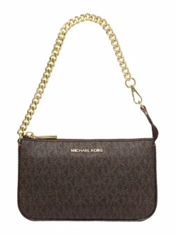 Olkalaukut<Michael Michael Kors Jet Set Medium Chain Pouchette -laukku 200 BROWN