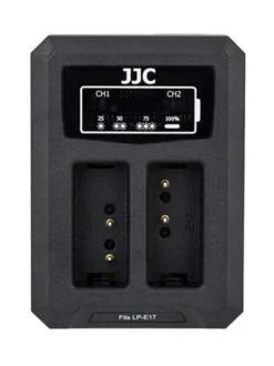 Kamerat<JJC DCH-LPE17 USB Dual Battery Charger -tuplalaturi (Canon LP-E17)