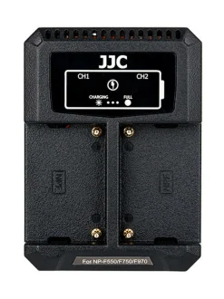 JJC DCH-NPF USB Dual Battery Charger -tuplalaturi (NP-F)^ Kamerat