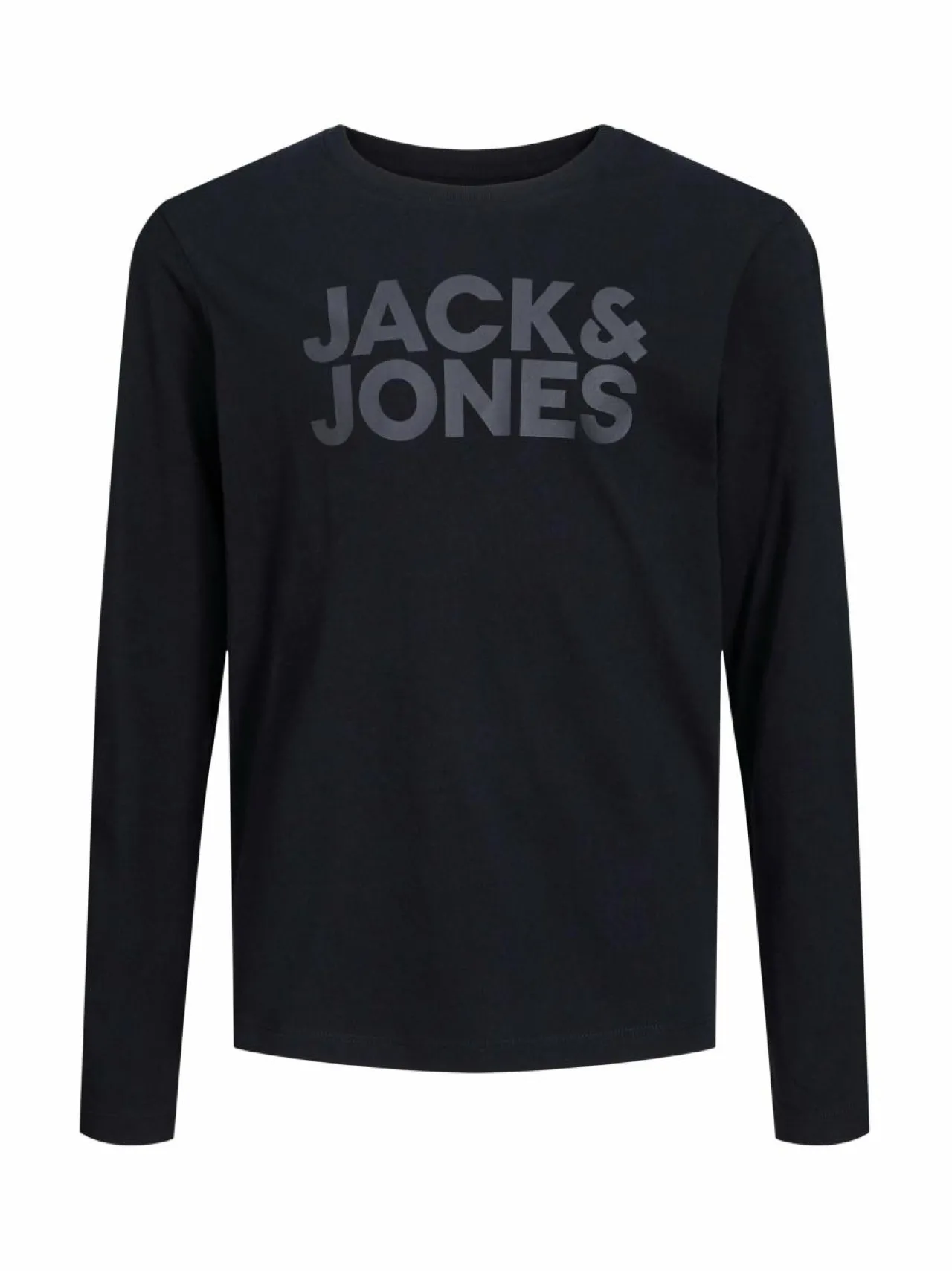 Pitkähihaiset Trikoopaidat<JACK & JONES junior JJeCorp Logo -trikoopaita BLACK PRINT:LARGE / BLACK