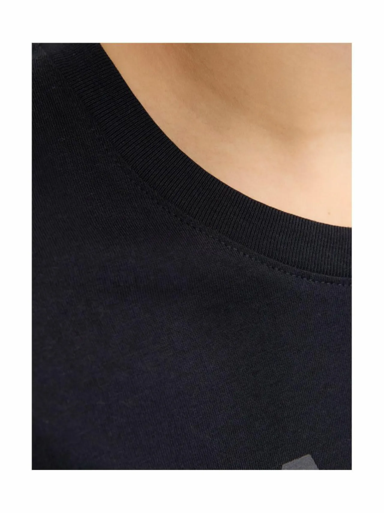Pitkähihaiset Trikoopaidat<JACK & JONES junior JJeCorp Logo -trikoopaita BLACK PRINT:LARGE / BLACK